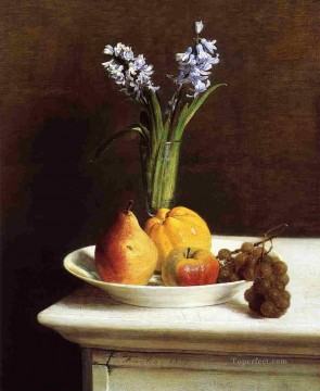 Still Life Hyacinths and Fruits Henri Fantin Latour Oil Paintings